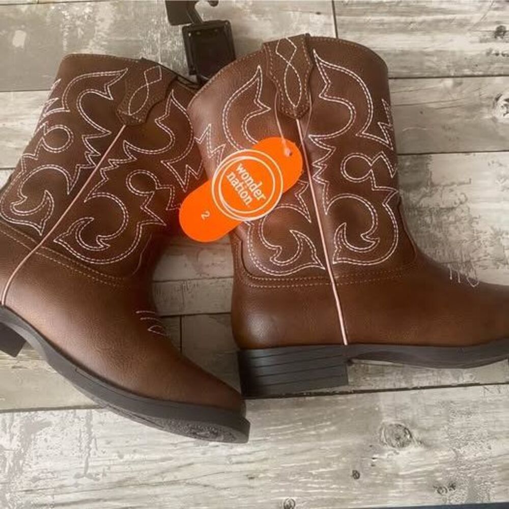 Wonder nation girls cowgirl boots size 2